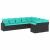 Set mobilier de grădină cu perne, 9 piese, negru, poliratan GartenMobel Dekor