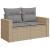 Set canapele de grădină cu perne, 10 piese, bej, poliratan GartenMobel Dekor