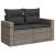 Set canapele de grădină cu perne, 11 piese, gri, poliratan GartenMobel Dekor