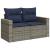 Set canapele de grădină cu perne, 11 piese, gri, poliratan GartenMobel Dekor