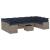 Set canapele de grădină cu perne, 11 piese, gri, poliratan GartenMobel Dekor
