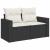 Set canapele de grădină cu perne, 10 piese, negru, poliratan GartenMobel Dekor