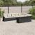 Set canapele de grădină cu perne, 10 piese, negru, poliratan GartenMobel Dekor