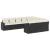 Set canapele de grădină cu perne, 10 piese, negru, poliratan GartenMobel Dekor