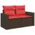 Set canapele de grădină cu perne, 11 piese, maro, poliratan GartenMobel Dekor