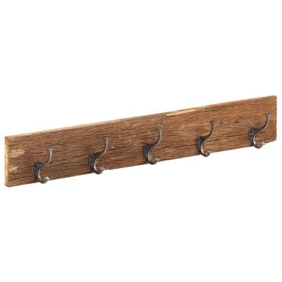 Cuier de hol cu 5 cârlige, 100x2,5x15 cm, lemn masiv reciclat GartenMobel Dekor