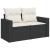 Set canapele de grădină cu perne, 11 piese, negru, poliratan GartenMobel Dekor