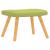 Scaun de relaxare cu taburet, verde, textil GartenMobel Dekor