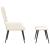 Scaun de relaxare cu taburet, alb crem, catifea GartenMobel Dekor