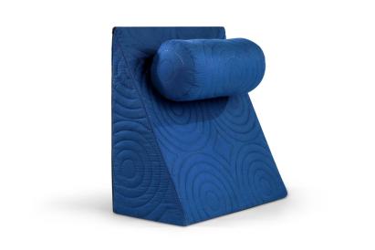 Perna ortopedica antireflux pentru citit si TV, 60x68x30 cm, albastra
