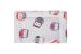 Lenjerie pentru patut bebe SomnArt, 3 piese, bumbac, Bufnite Mici, 60x120 cm