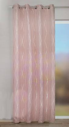 Draperie dimout cu inele Cannes, roz-gold, 135 x 245 cm
