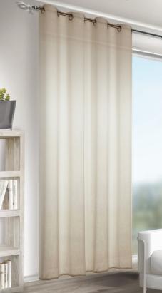 Draperie cu inele albă Struktur Alex, 140 x 245 cm, poliester