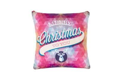 Perna decorativa de Craciun 40x40 cm cu ren si husa detasabila