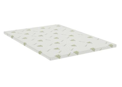 Topper saltea Aloe Vera 180x200 cm, 5 cm, husa detasabila, fermitate medie