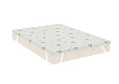 Topper saltea Aloe Vera 160x200 cm, 5 cm, fermitate medie, husa lavabila
