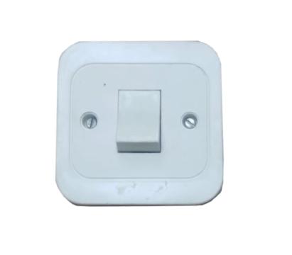 Buton sonerie aplicat ST 220V alb, 80x80x20 mm pentru montaj pe tencuiala