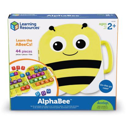 Set educativ cu litere, numere si forme AlphaBee, 44 piese