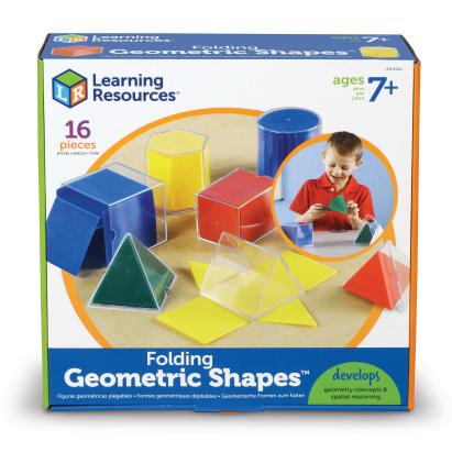 Forme geometrice pliante educative 2D si 3D, 16 piese
