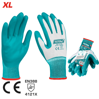 Mănuși de protecție TOTAL din nitril și textil, mărimea XL