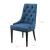 Scaun dining Chester tapitat, albastru inchis, 100x53x60 cm