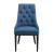 Scaun dining Chester tapitat, albastru inchis, 100x53x60 cm