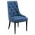 Scaun dining Chester tapitat, albastru inchis, 100x53x60 cm
