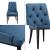 Scaun dining Chester tapitat, albastru inchis, 100x53x60 cm