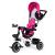 Triciclu pentru copii cu scaun rotativ 360° și copertină roz