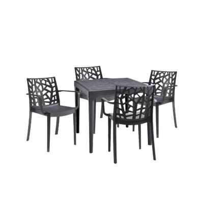 Set mobilier de grădină Leziter Capo 4+1, cu cotiere, grafit