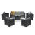 Set mobilier de grădină Leziter City II Large, 7 locuri, grafit