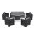 Set mobilier de grădină Leziter City II Large, 7 locuri, grafit