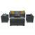 Set mobilier de grădină Leziter City Large, 7 locuri, grafit