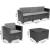 Set mobilier de grădină Leziter City Large, 8 locuri, grafit