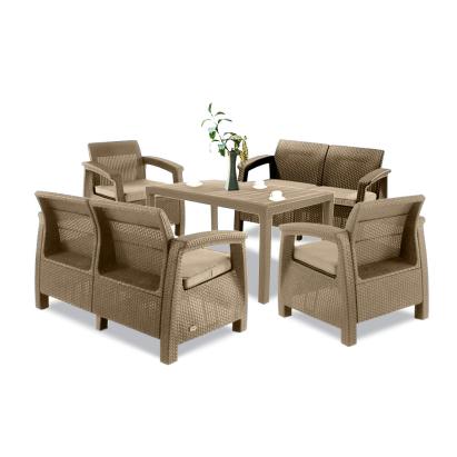 Set mobilier de grădină Curver Corfu Fiesta II duo, 6 locuri, cu masă