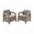 Set mobilier de grădină Curver Corfu Large II Lyon 6+1 cappuccino