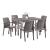 Set mobilier de grădină Leziter Indy 6+1, cappuccino, 6 scaune și masă