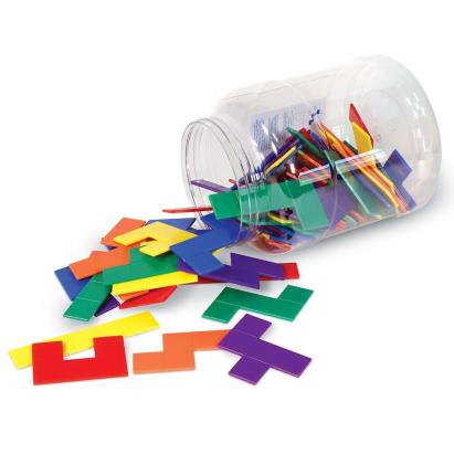 Set educativ forme geometrice Pentomino cu 72 piese colorate