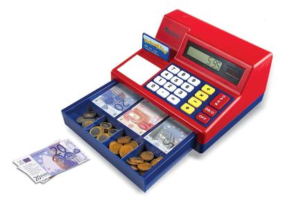 Casa de marcat de jucarie cu euro, ecran digital si energie solara