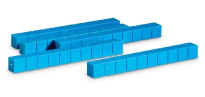 Set riglete baza 10 din plastic, 50 piese pentru invatarea matematicii