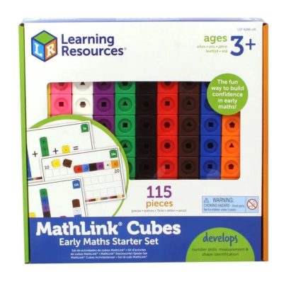 Set educativ MathLink pentru incepatori cu 100 cuburi colorate