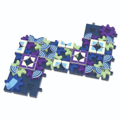 Set STEM cu roti dintate reflectorizante pentru copii 3+