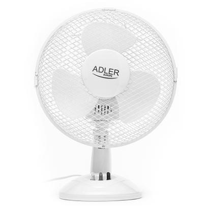 Ventilator de masă Adler cu 2 viteze, oscilație și diametru 23 cm