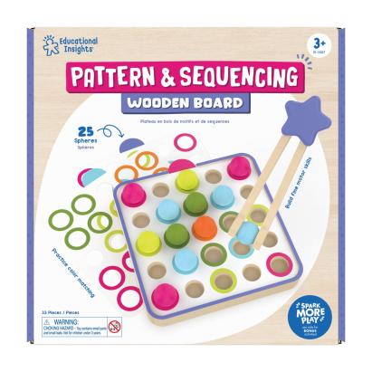 Joc educativ din lemn pentru modele si secvente, 3 ani+