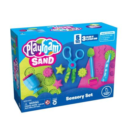 Set nisip magic Playfoam cu accesorii pentru modelaj senzorial