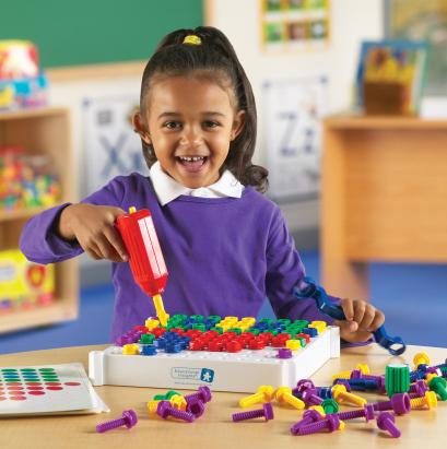 Bormașină magică pentru copii, set educativ creativ cu șuruburi și modele