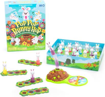 Joc de memorie pentru copii Pop Pop Bunny Hop cu iepurasi saritori, 3+