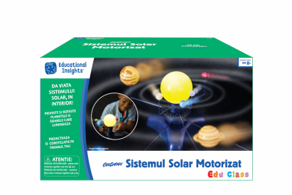 Sistem solar motorizat educativ STEM cu planetariu, în limba română