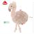Jucărie fosnitoare flamingo pentru bebeluși, moale, 19 cm, Fehn