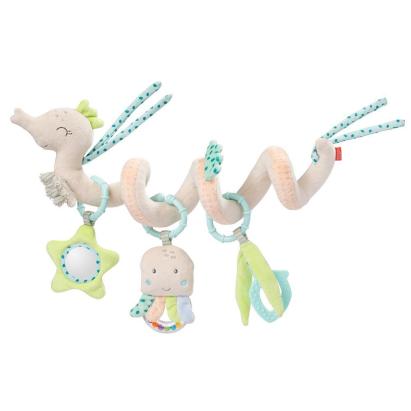 Jucarie spirala pentru bebelusi Fehn cu animalute marine, 35 cm